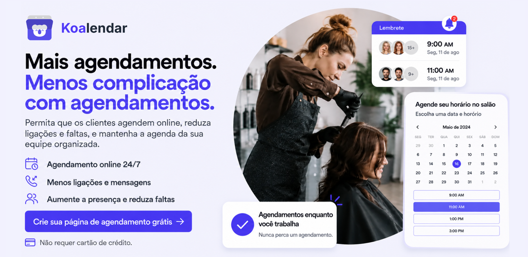 Koalendar aumenta as reservas e reduz a dor de cabeça com agendamentos para salões de beleza